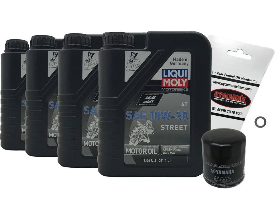 2001 - 2005 年雅马哈 YZF-R6 变油套件带 Liqui Moly 10W30 油和原始设备制造商过滤器 — 第 1/1 张图片