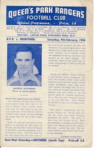 QPR v Brentford (FA Cup) 1945/1946 - Programa de fútbol - Imagen 1 de 1
