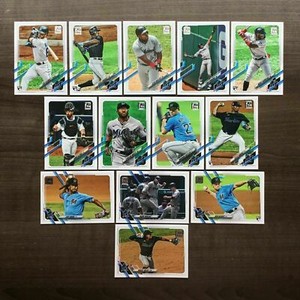 2021 Topps Series 1 Miami Marlins Team Set Marte Rojas Sanchez Sixto Sanchez 13