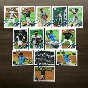 2021 Topps Full Miami Marlins Team Set Diaz Chisholm Holloway Jose Devers RC 36 - Picture 1 of 3