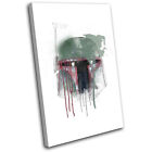 Boba Fett Star Wars Paint Movie Greats SINGLE CANVAS WALL ART Picture Print