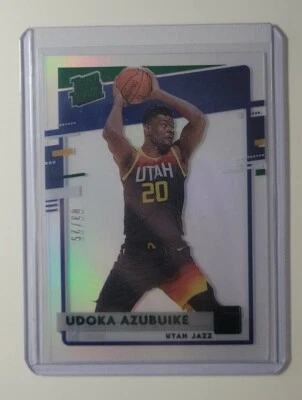 Udoka Azubuike 2020-21 Clearly Donruss Rated Rookie #69 Green RC Jazz /25 - Image 1 of 3