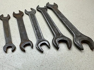 SOVIET VINTAGE WRENCH MADE IN USSR OPEN ENDED SPANNER 1960-1970 5 pieces - Picture 1 of 14