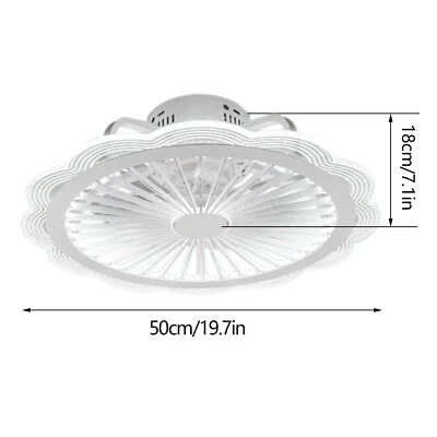 19.7" LED Ceiling Fan Light w/Remote Control Chandelier Lamp Fan Ceiling 3 Color - Image 1 of 4