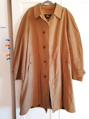 Burberry Vintage Single Breasted Khaki Beige Cotton Blend Large/XL Trench Coat - Image 1 of 4