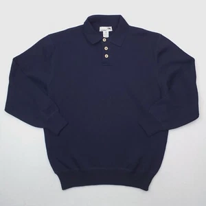 I Levrieri Sweater Mens XXL Navy Blue Merino Wool Pullover Jumper Made In Italy - Picture 1 of 12