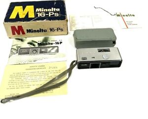 MINOLTA-16 P SUBMINIATURE SPY CAMERA WITH BOX, CASE AND INSTRUCTIONS - TESTED