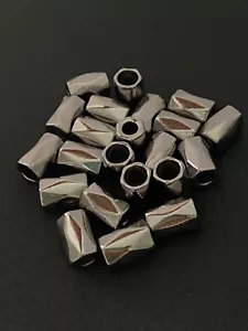 10x Kordelenden Metall/grafit geriffelt - Bild 1 von 2