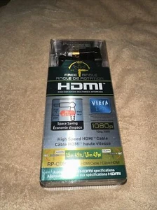 Panasonic RPCDHF15 HDMI 180° Cable 4.9ft High Quality 4.9Gbps 1080P Factory NEW - Picture 1 of 9