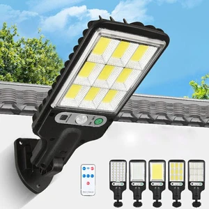 Solar Straß LED Licht Radar Sensor Remote Garten Yard Flut Wandleuchte im Freien - Bild 1 von 19