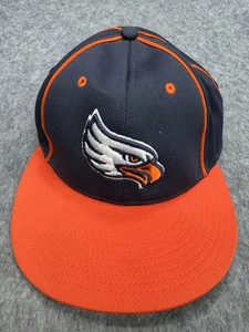 Baseball Cap Hat Navy Orange Hawk Eagle Logo Adjustable Strapback Unisex Adult - Picture 1 of 4