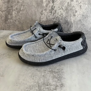 Hey Dude Wally Stretch Herren 10 Schuhe schwarz grau Slipper Dark Web Sneaker  - Bild 1 von 8