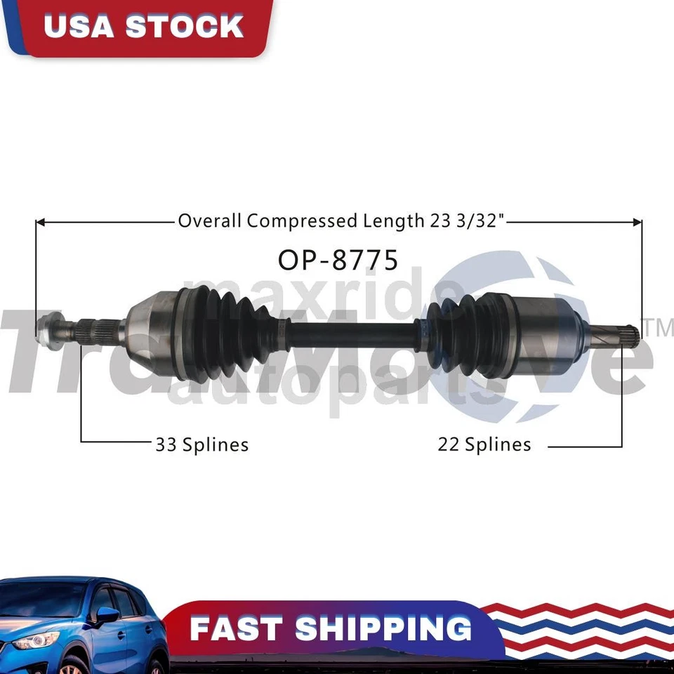 Junta de eje CV del lado del conductor delantero izquierdo compatible con Saturn Astra 2008 2009 Foto 1 de 1