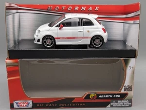 Modellini auto 1:24 motore Max Abarth 500 bianco in confezione originale - Foto 1 di 14