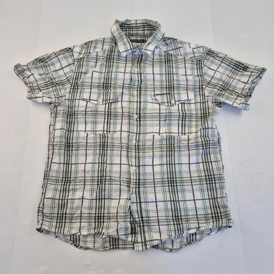 Camisa CRAGHOPPERS Verde Mediana Para Hombre Manga Corta Algodón Informal Cuadros Exterior Foto 1 de 4