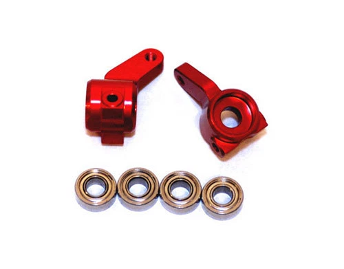Red Aluminum Steering Knuckles for Traxxas Slash 2WD # ST3636R Rustler Stampede - Image 1 of 1