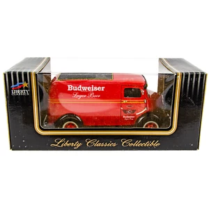 Liberty Classics 1938 Studebaker Panel Van Budweiser Red 1:25 Scale Diecast Car - Picture 1 of 7