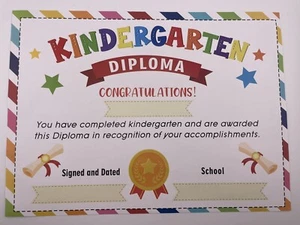 Kindergarten Diploma Certificate 8 1/2" x 11", Package of 50- NEW - Imagen 1 de 1