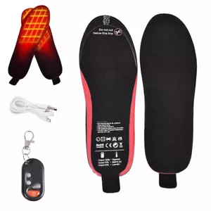 Winter Electric Heated Shoe Insoles Sock Foot Warmer USB Rechargeable Feet Pads - Picture 1 of 24