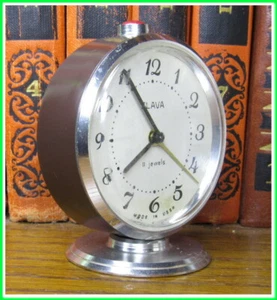Vintage Mechanical Alarm Clock Slava 11 Jewels USSR Soviet 1980 #3110213 - Picture 1 of 9