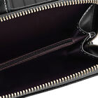 Hg (Black)Women Pu Leather Credit Card Holder Large Capacity Wallet Zipper Lt Cm