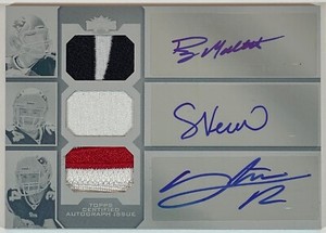 2011 Topps Triple Threads Print Plate Ryan Mallett/S.Vereen/S.Ridley Auto RC 1/1