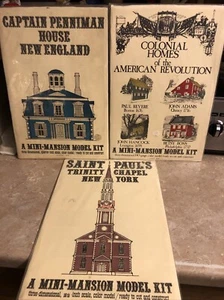 Mini-Mansion Model Kits 3 NIP Capt Penniman House Col Homes St Paul’s Trininity - Foto 1 di 7