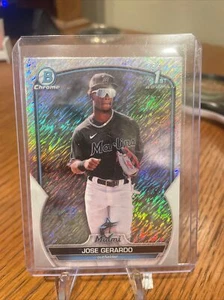 2023 Bowman Chrome Jose Gerardo Shimmer Refractor 1st Prospect #BCP-195 - Bild 1 von 2
