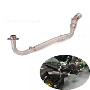 For Kawasaki Z125 Pro 2017-2025 Header Middle Exhaust Pipe 51mm Stainless Steel - Picture 1 of 12