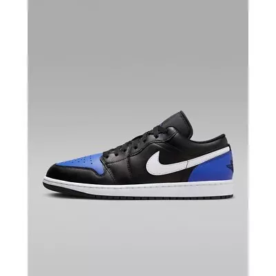 Nike Air Jordan 1 black Game Royal White Low-top shoes Men 553558-042 - Image 1 of 4