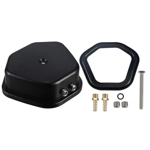 Kit coprivalvole billetta alluminio sabbiato ossido nero per GX390 Predator 420 - Foto 1 di 9