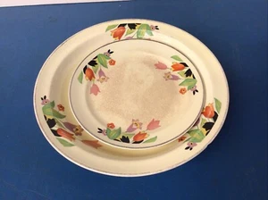 Hall China Crocus Dinner and Salad Plate Set - Picture 1 of 10