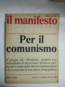 1970 09 IL MANIFESTO SETTEMBRE 1970 ANNO II N.9 PER IL COMUNISMO - Picture 1 of 2
