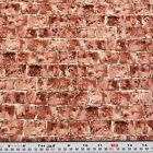Countryscapes by P&B Textiles Brick Cotton Fabric by the HALF YARD