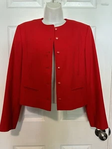 Vintage Pendleton Blazer Damen Jacke 4-6 rot 100 % Schurwolle hergestellt in den USA - Bild 1 von 8