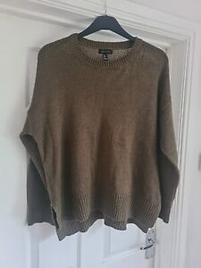 New Look Knitted Long Sleeve Jumper Green - Size L
