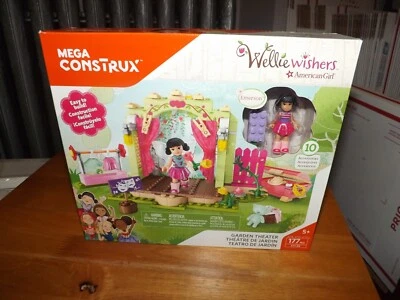 MEGA CONSTRUX WELLIE WISHERS AMERICAN GIRL GARDEN THEATER FFC48 177 PCS NIB 2016 - Image 1 of 4