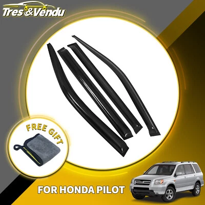 Viseira de janela Honda genuína para 2003-2008 piloto vento chuva protetores defletor solar original de fábrica - Imagem 1 de 4