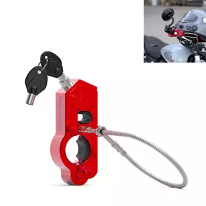 2 in 1 Motorcycle Helmet Handlebar Lock Anti-theft Security Motorbike Accessory - Picture 1 of 13