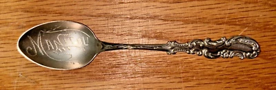 Antigua cuchara de té de recuerdo de plata esterlina Manitou Colorado .25 onzas ¡¡Nueva!!! Foto 1 de 4