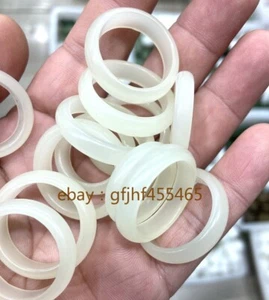 Autentico anello squisito radice di bodhi bianca haitiana naturale misura 10-16#- - Foto 1 di 9