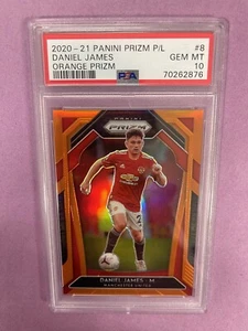 2020-21 Panini Prizm P/L Daniel James #8 ORANGE PRIZM /25 PSA 10 #2876 POP-2 T6 - Picture 1 of 4