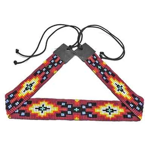 Fascia per cappello con perline stile nativi americani fatta a mano - Foto 1 di 1