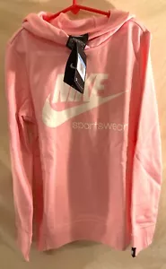 Pink Nike Sweatshirt Hoodie Girls Medium New - Picture 1 of 6