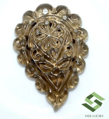 Cuarzo ahumado natural 22,67 CTS hecho a mano tallado 34x24 mm piedras preciosas sueltas Foto 1 de 4