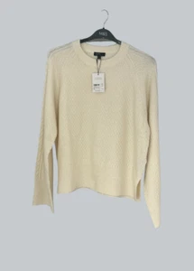 M&S NOBODY'S CHILD CREAM CABLE KNIT BOXY CREW NECK JUMPER - Picture 1 of 4