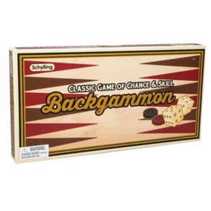 Schylling Classic Backgammon Board Game Two Players Ages Eight Years and Up - Picture 1 of 3