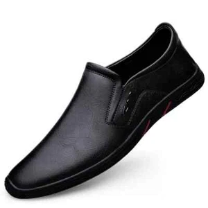 Zapatos planos informales de cuero para hombre al aire libre transpirables suaves mocasines zapatos mocasines - Imagen 1 de 27