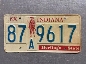 TARGA VINTAGE 1976 INDIANA STATO STORICO 87A-9617 BELLA!! ๐ - Foto 1 di 3