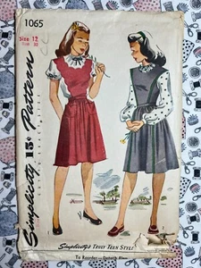 Jersey y blusa para adolescentes Simplicity Pattern 1065 talla 12 busto 30 - Imagen 1 de 3